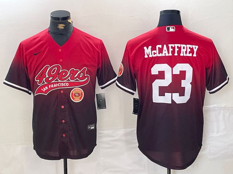 Men San Francisco 49ers #23 Mccaffrey Red Joint Name 2024 Nike Limited NFL Jersey style 9->st.louis cardinals->MLB Jersey